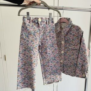 ZARA Floral Jacket & Pant Set | Size 2–3 Yrs | Sold Out | Rare | Make an offer!!